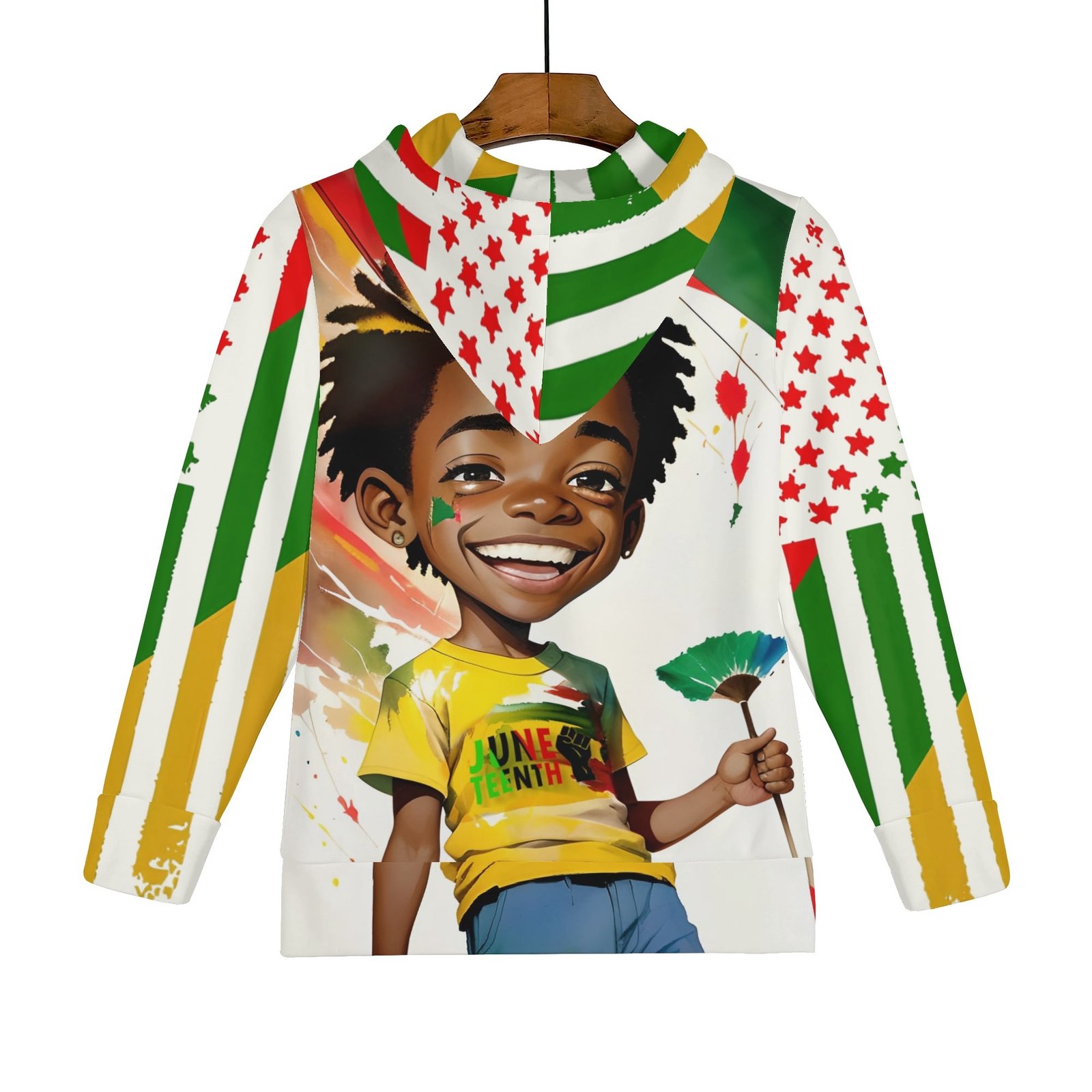 Children All Over Print Classic Zip Up Hoodie Warm Jacket - Image 2