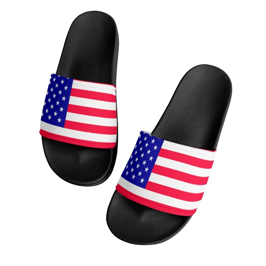 Home Kid's PVC Black and White House Slides Sandals Slippers