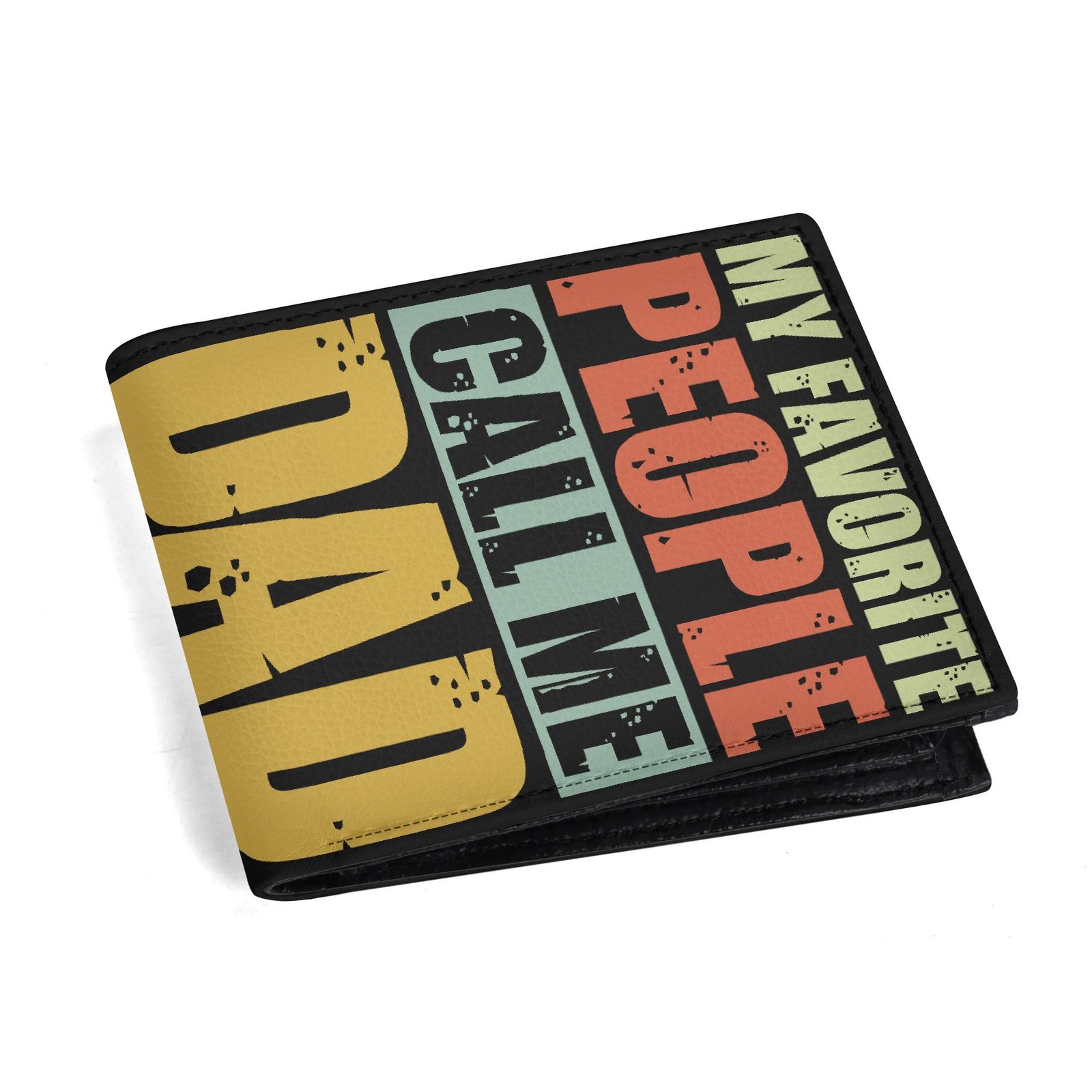 Men's Minimalist PU Leather Wallet Paper Folded Wallet