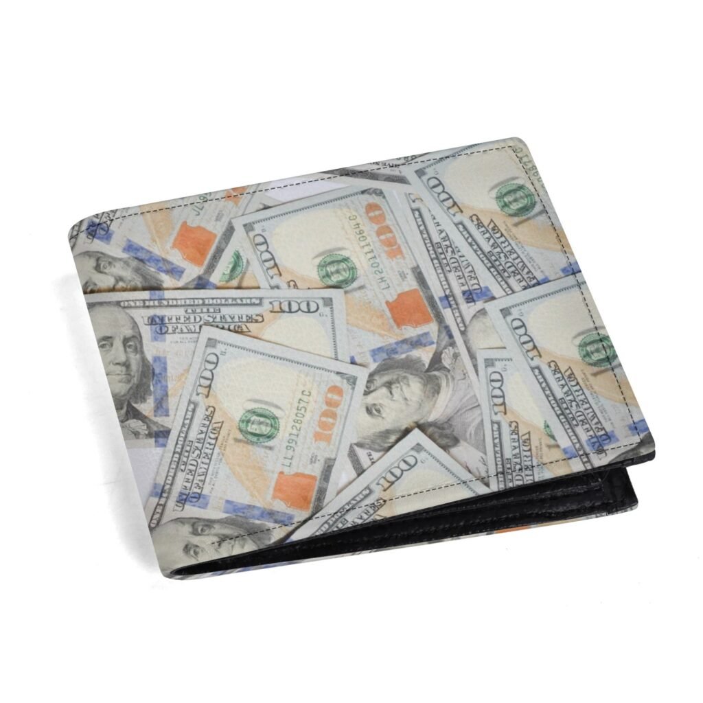 Home Men's Minimalist PU Leather Wallet Paper Folded Wallet