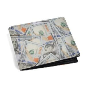 Men's Minimalist PU Leather Wallet Paper Folded Wallet