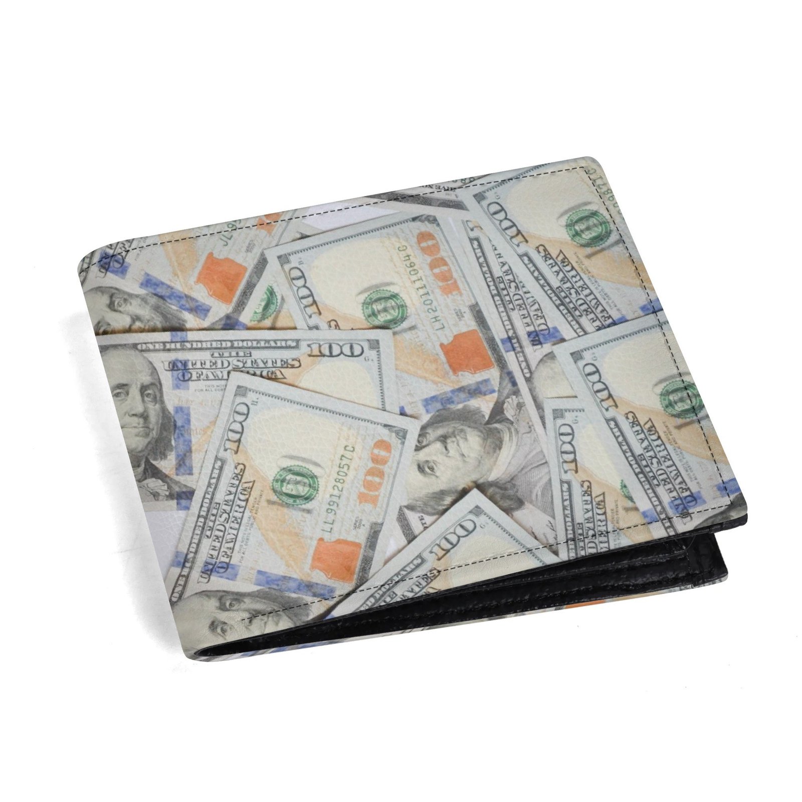 Men's Minimalist PU Leather Wallet Paper Folded Wallet