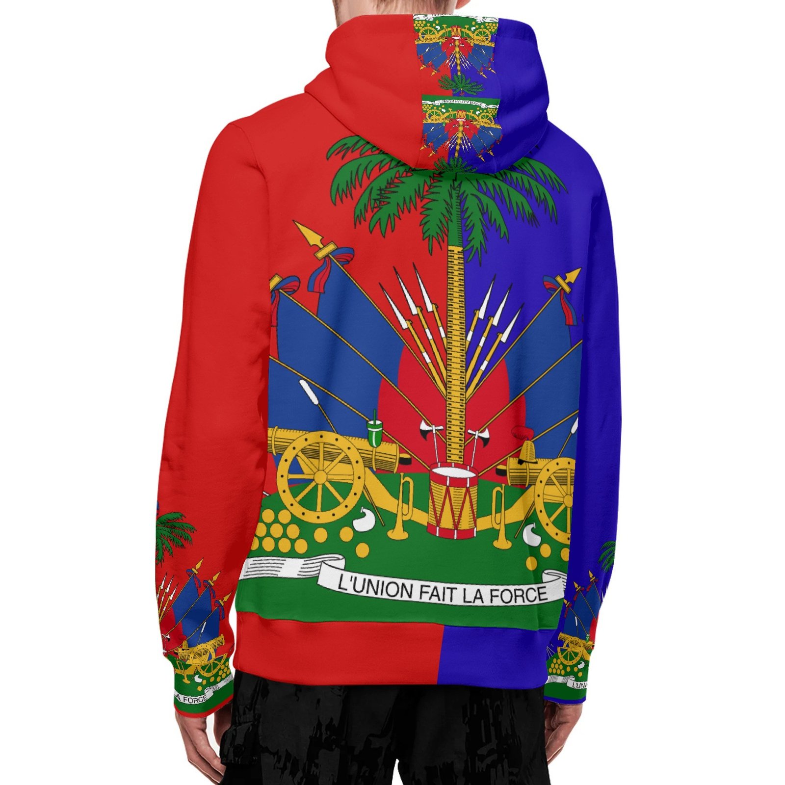 Adult Full Zip Turtleneck Hoodie Streetwear - Image 4