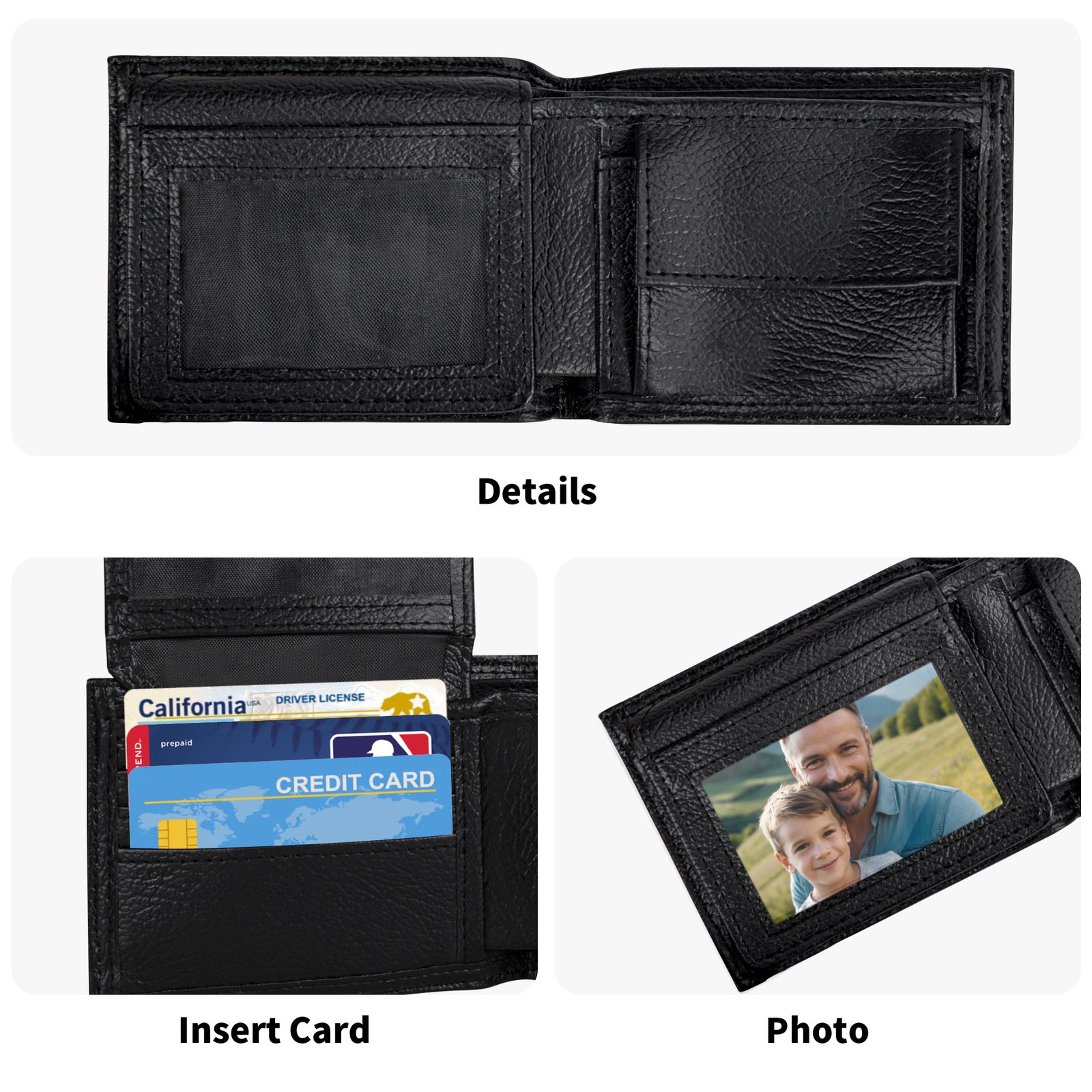 Men's Minimalist PU Leather Wallet Paper Folded Wallet - Image 7