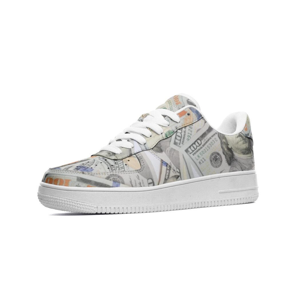 Home Unisex Low Top Leather Sneakers-MONEY