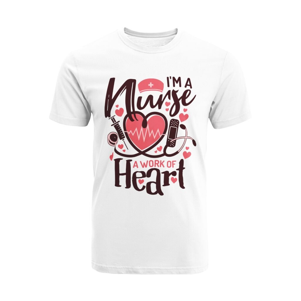 Home Unisex Short Sleeve Crew Neck Cotton Jersey T-Shirt- Nurse