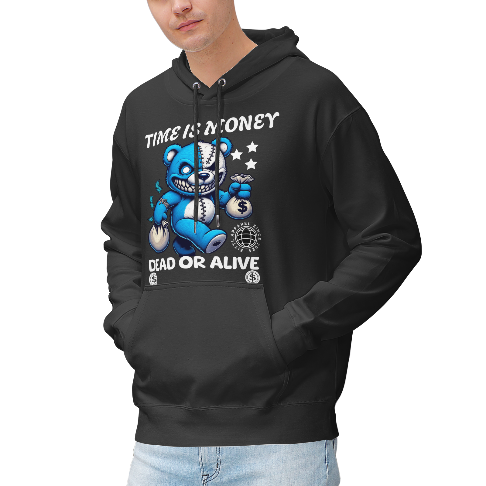 Men's Pullover Premium Hoodie_Time is Money - Image 3