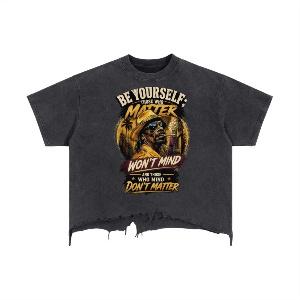 Vintage Wash Boxy Distressed Hem T-Shirt