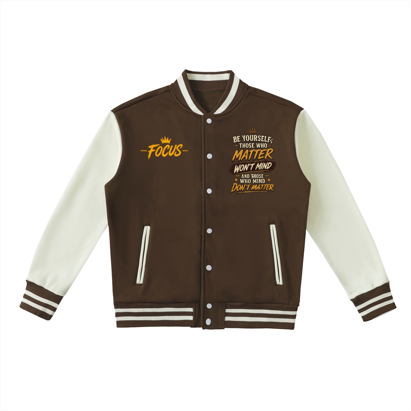 Two-Tone Fleeced Varsity Jacket - Image 7