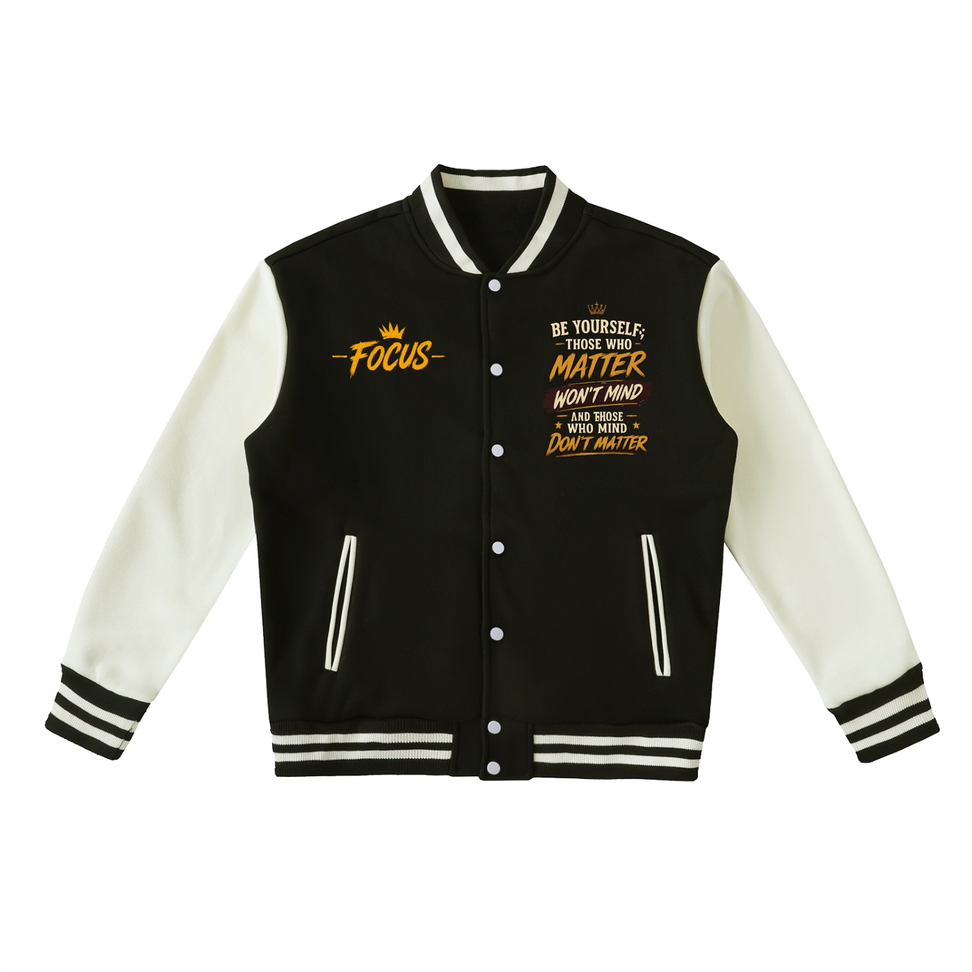 Two-Tone Fleeced Varsity Jacket - Image 8